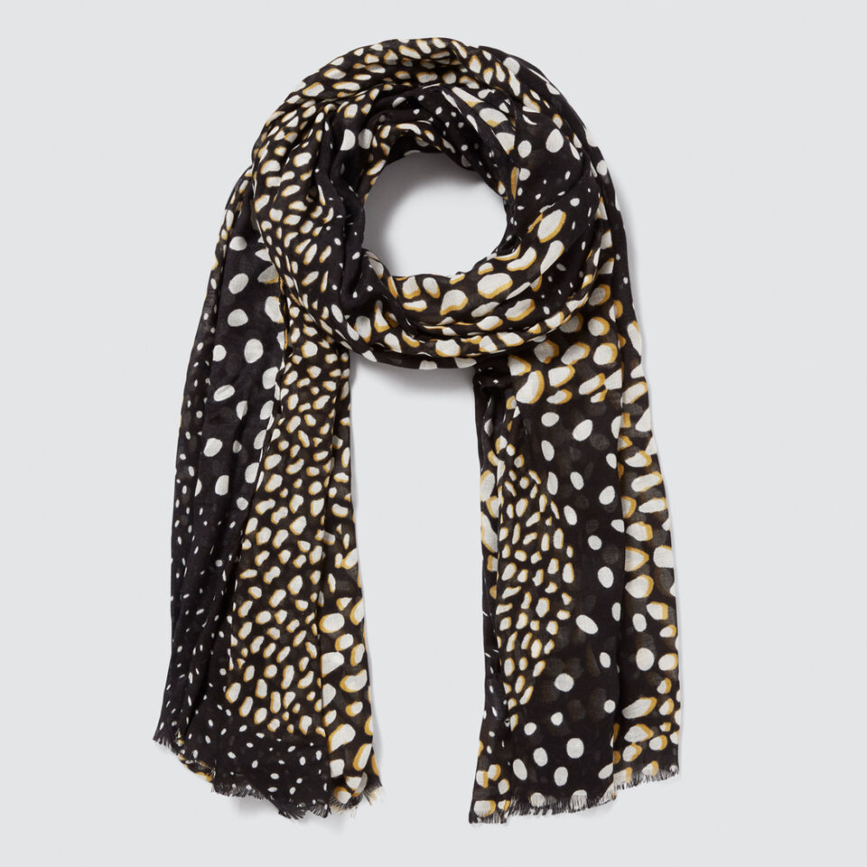 Abstract Ocelot Print Scarf  