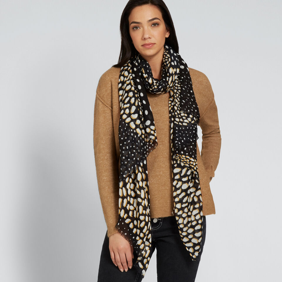 Abstract Ocelot Print Scarf  