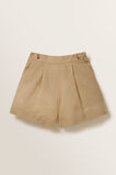 Linen Button Shorts    hi-res