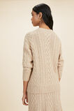 Cable Stitch Sweater  Pebble Cream Marle  hi-res
