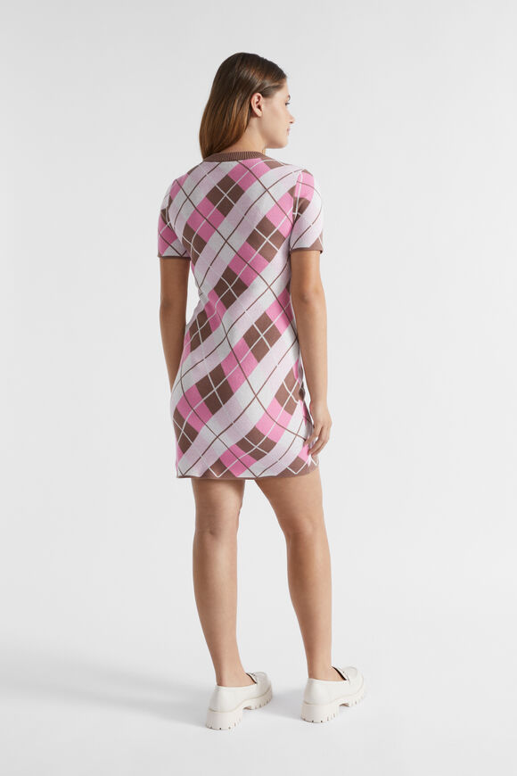 Argyle Knit Dress  Multi  hi-res