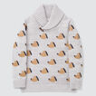 Dog Print Shawl Sweater    hi-res