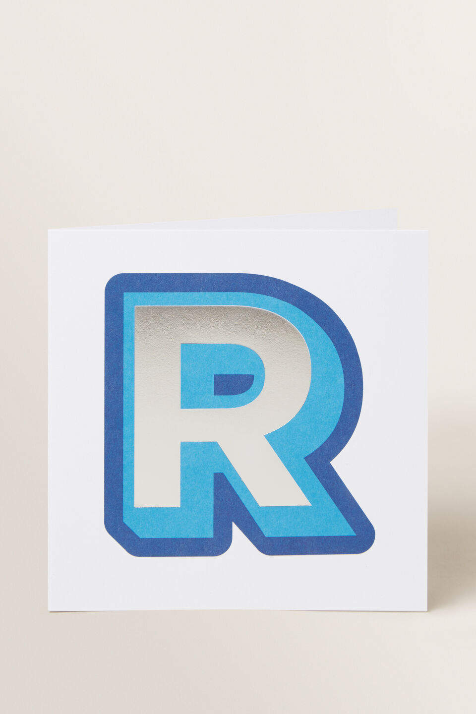 Large Blue Letter Card  R