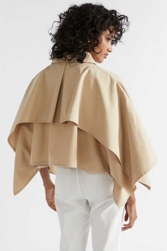 Cropped Trench Cape  Champagne Beige  hi-res