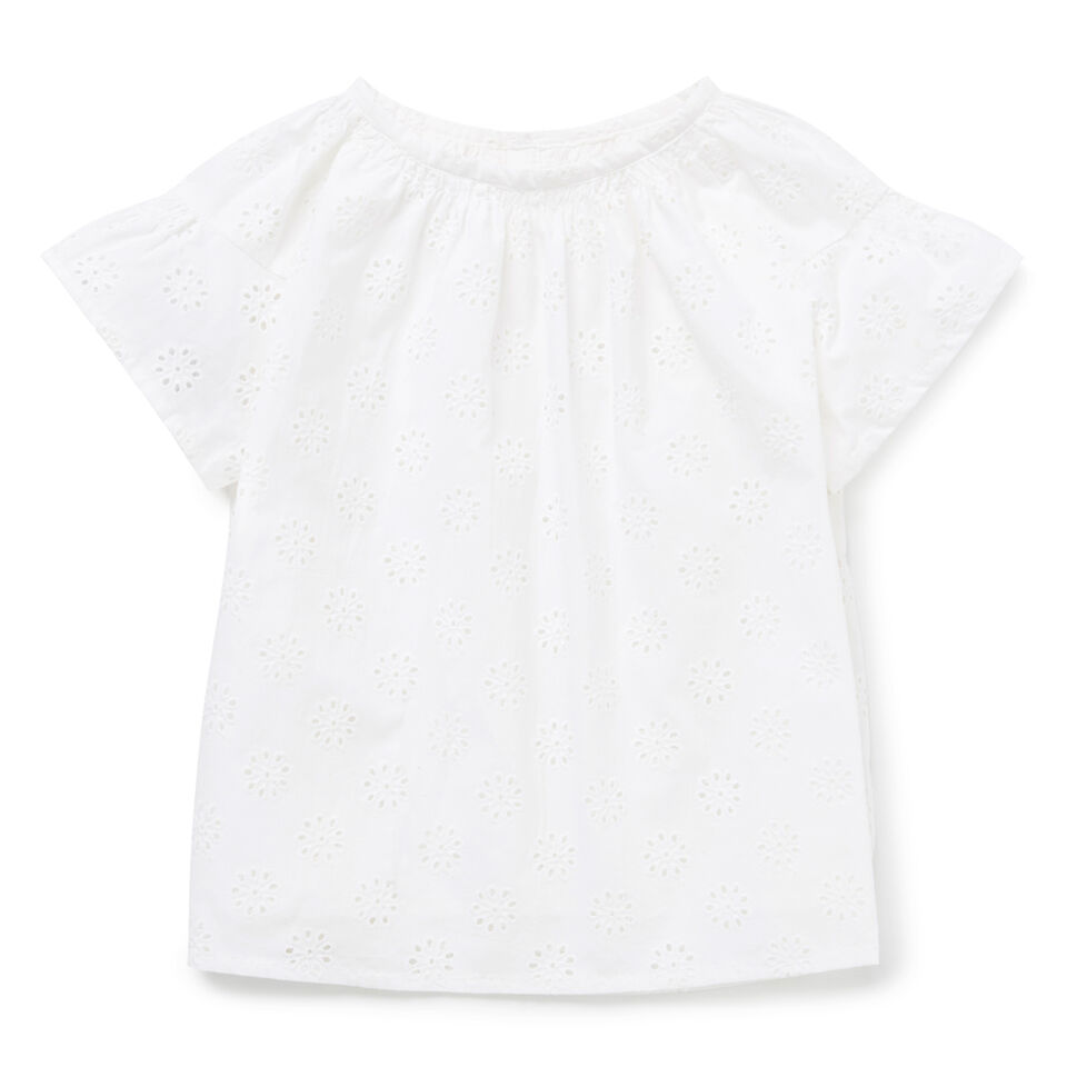 Broderie Frill Sleeve Top  1