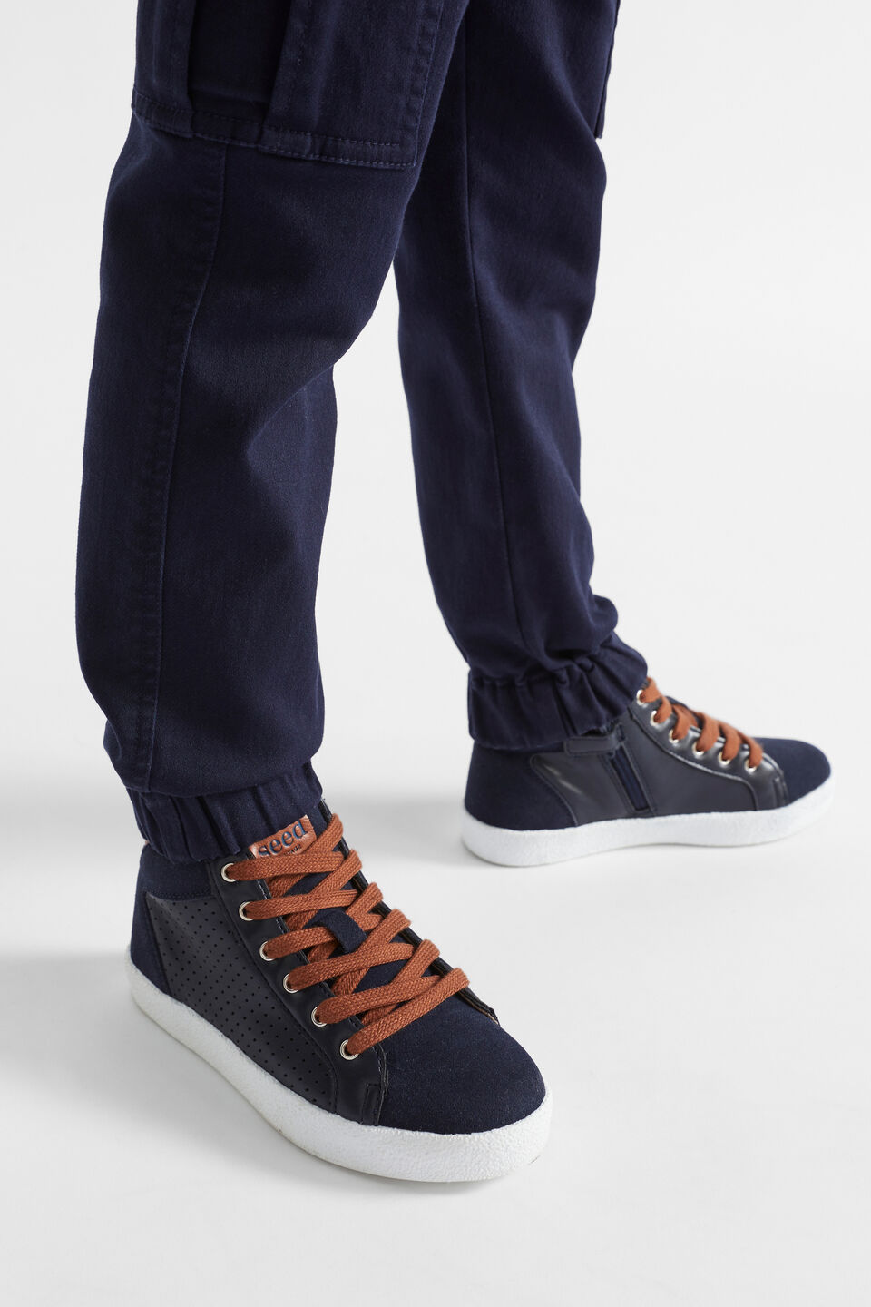 Perforated High top  Navy