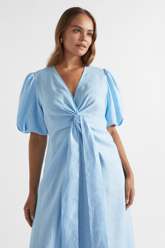 Linen Tie Front Maxi Dress  Capri  hi-res