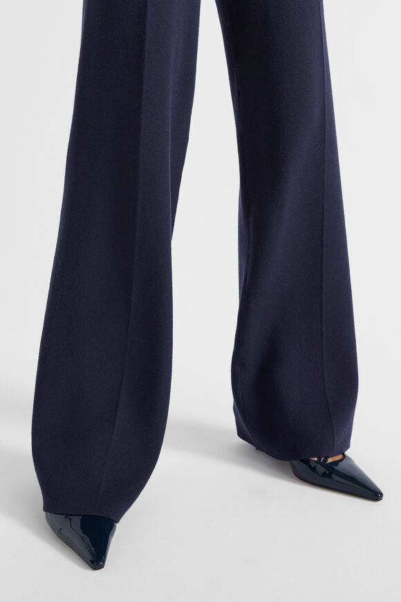 Double Knit Wide Leg Pant  Midnight Sky  hi-res