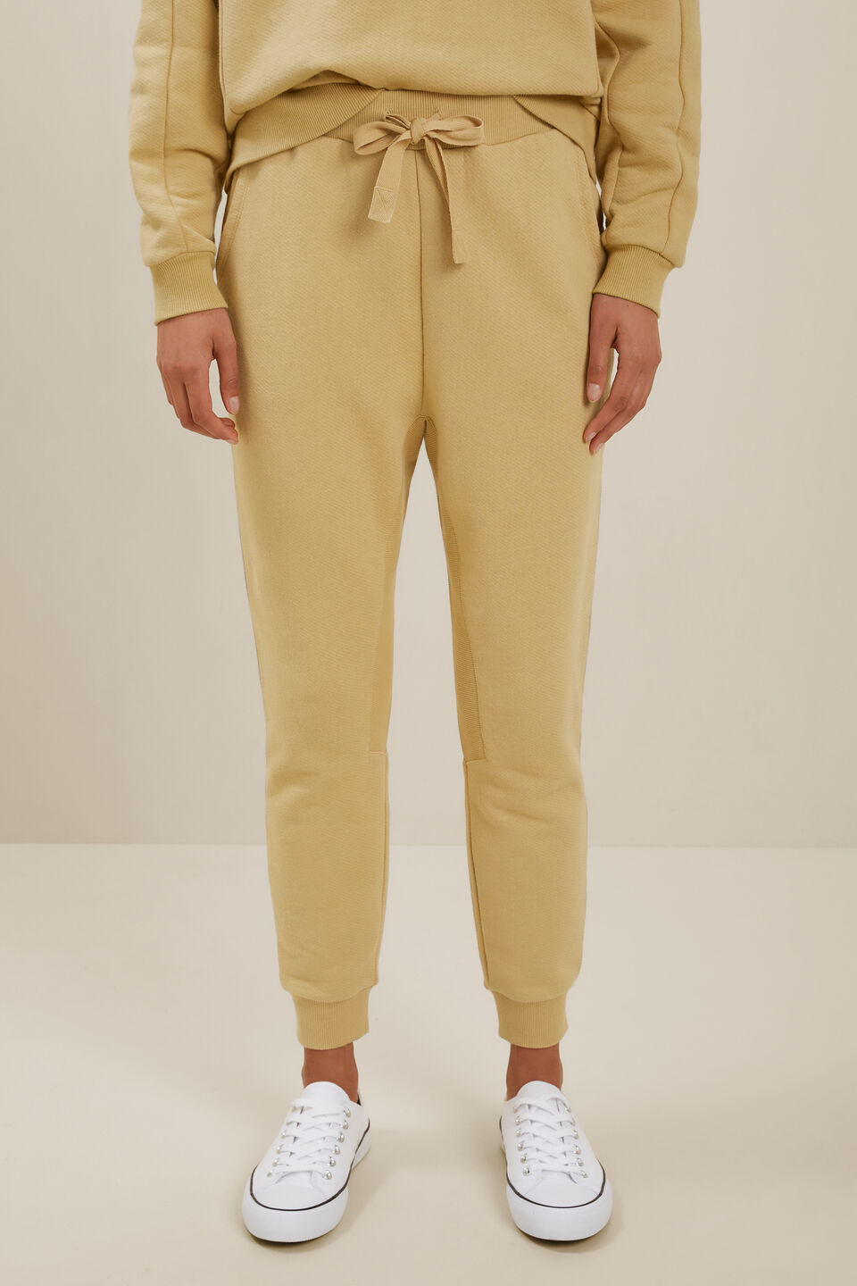 Relaxed Drop Crotch Pant  Fawn