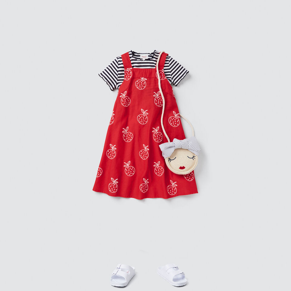 Apple Embroidered Dress  