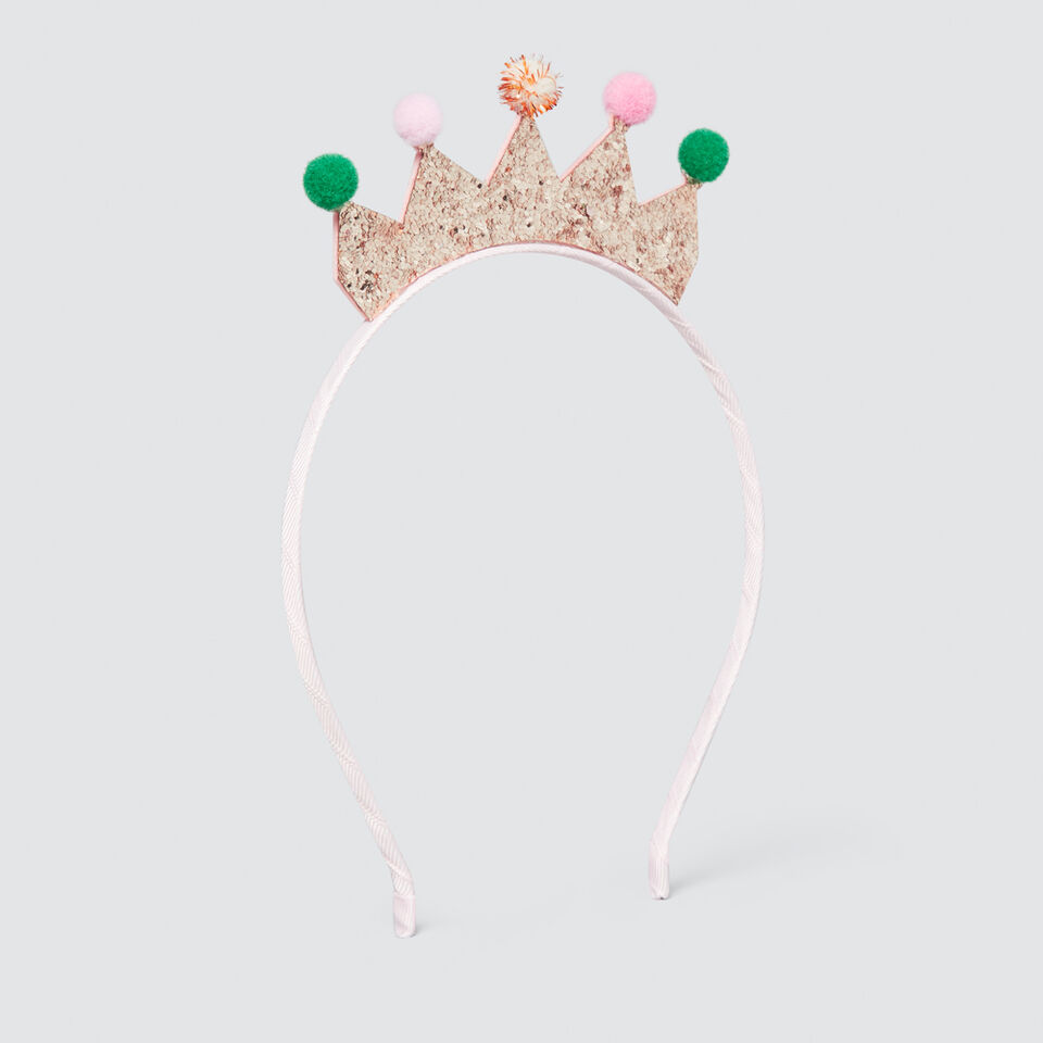 Pom Pom Crown Headband  