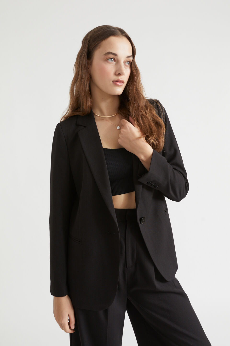 Relaxed Fit Blazer  Black