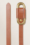 Oval Leather Belt  Tan  hi-res