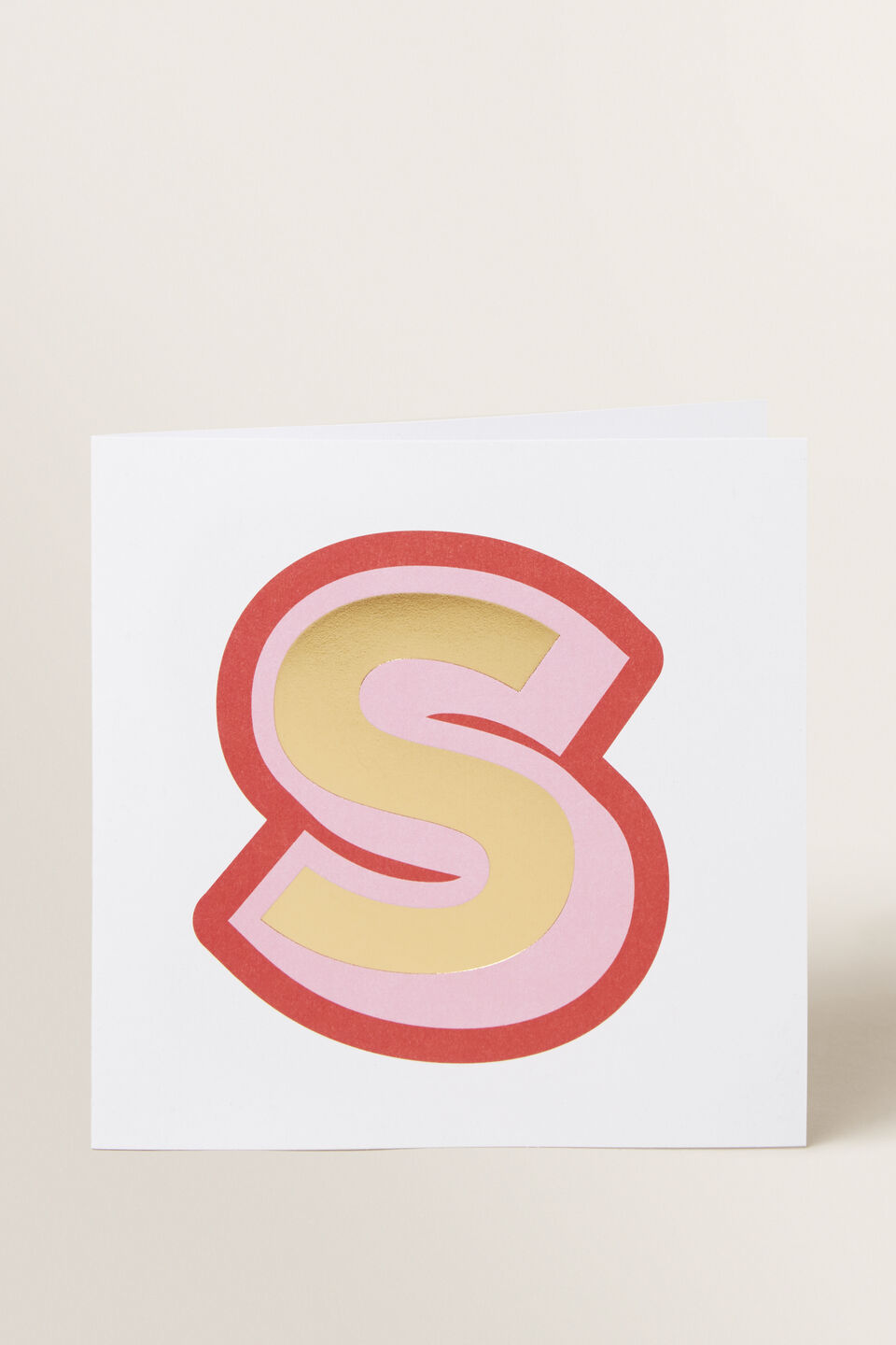 Large Red Letter Card  S