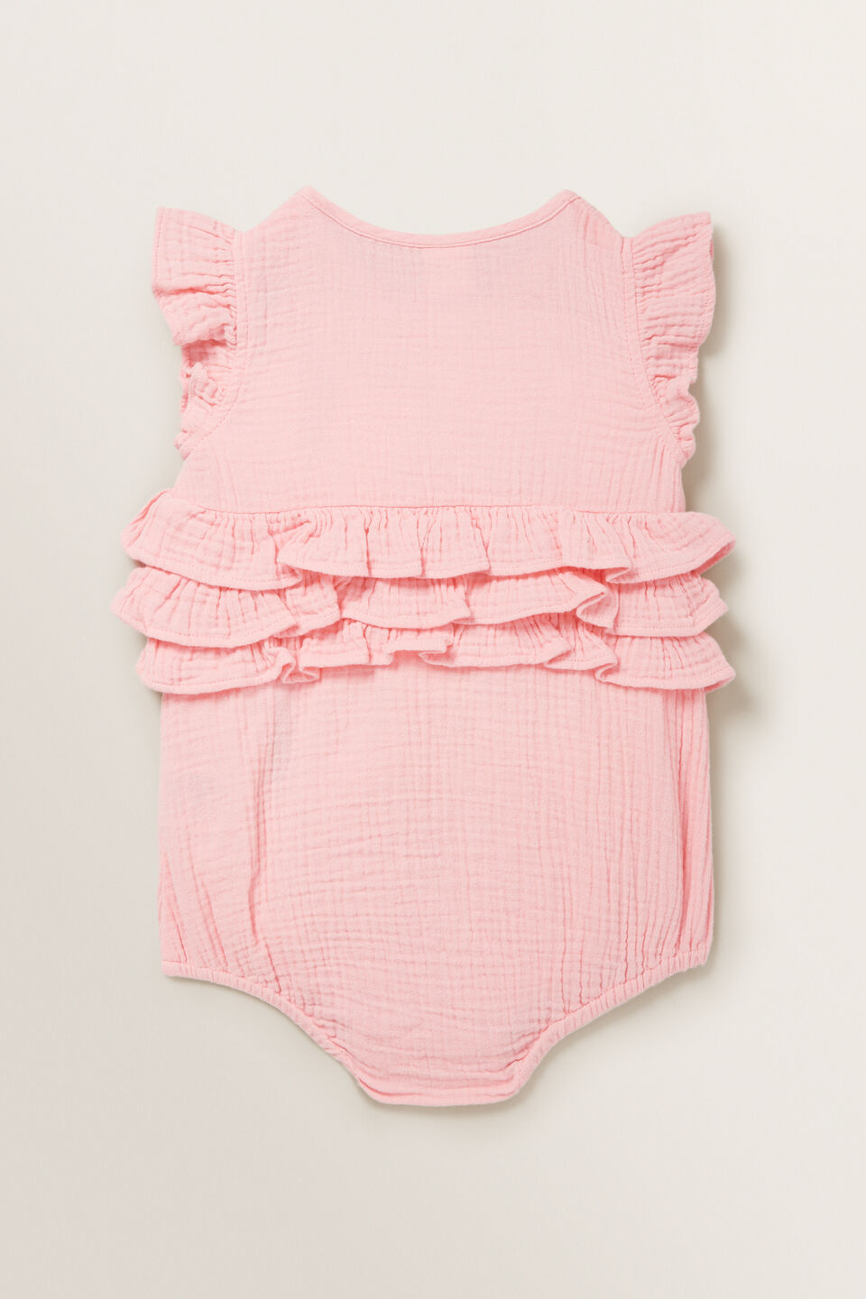 Frill Cheesecloth Onesie  