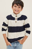 Button Knitted Sweater  Midnight Blue  hi-res