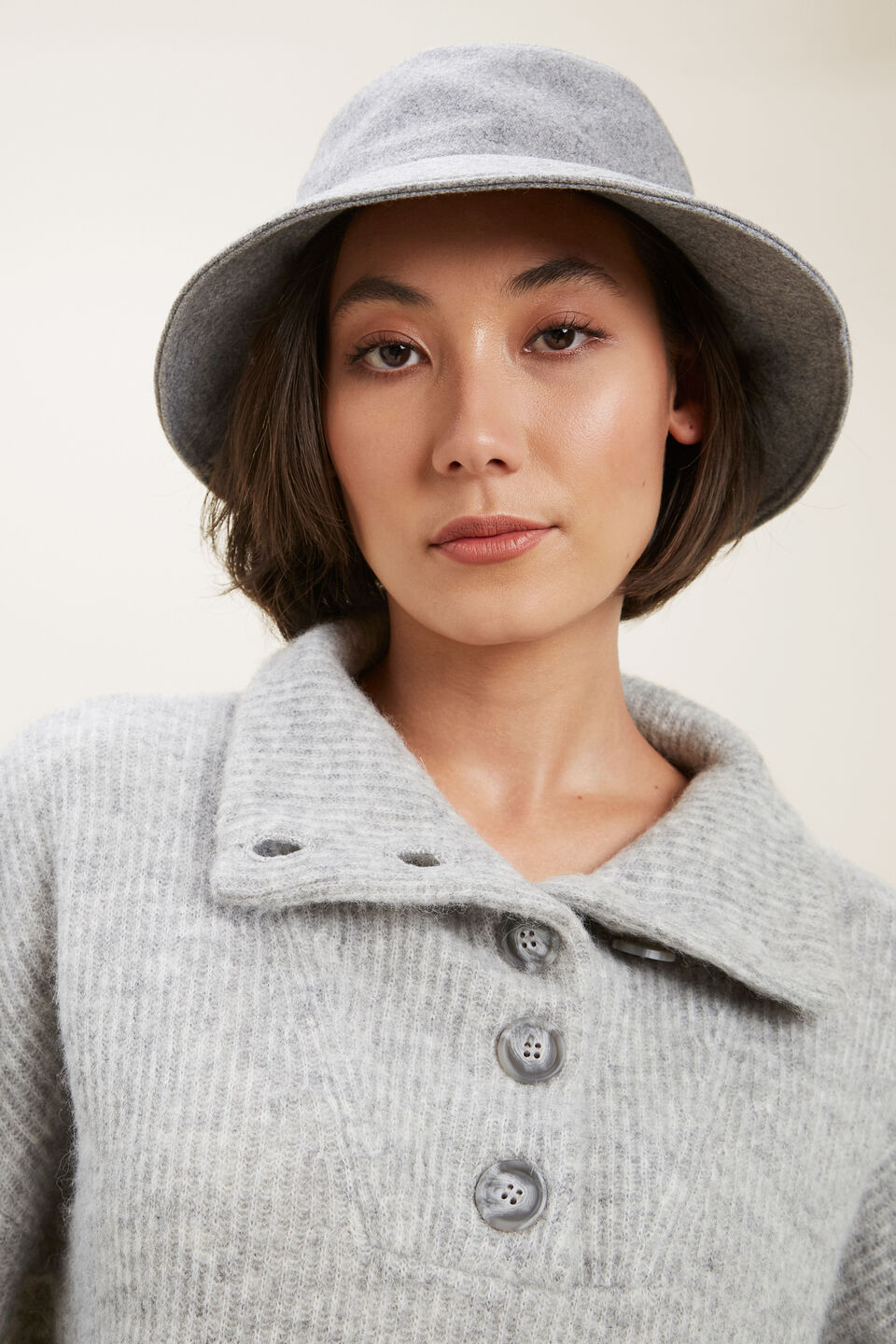 Wool Bucket Hat  Grey