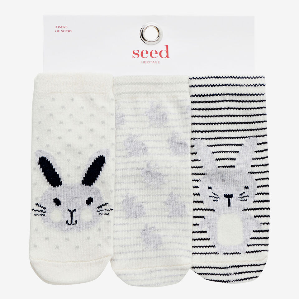 3PK Bunny Socks  