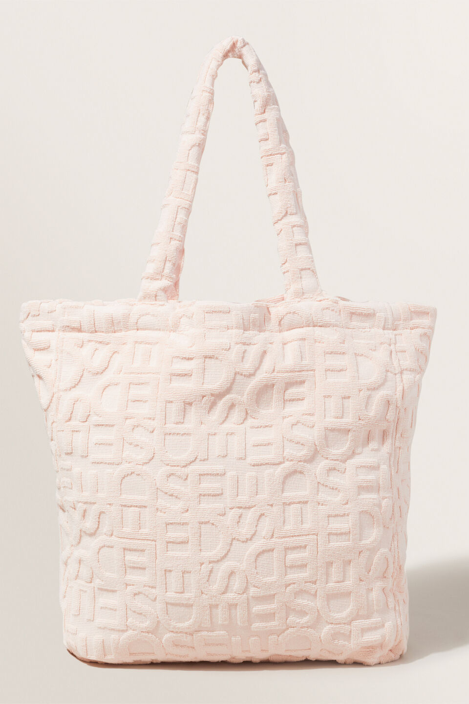 Terry Towelling Tote  Pale Blossom