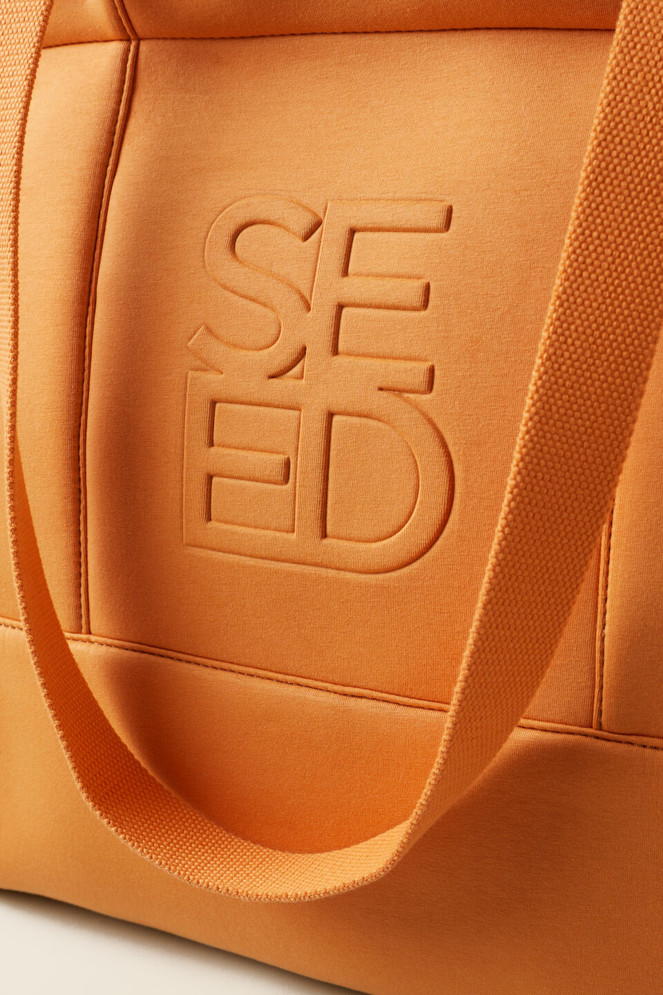 Seed Logo Jersey Overnight Bag  Dark Apricot
