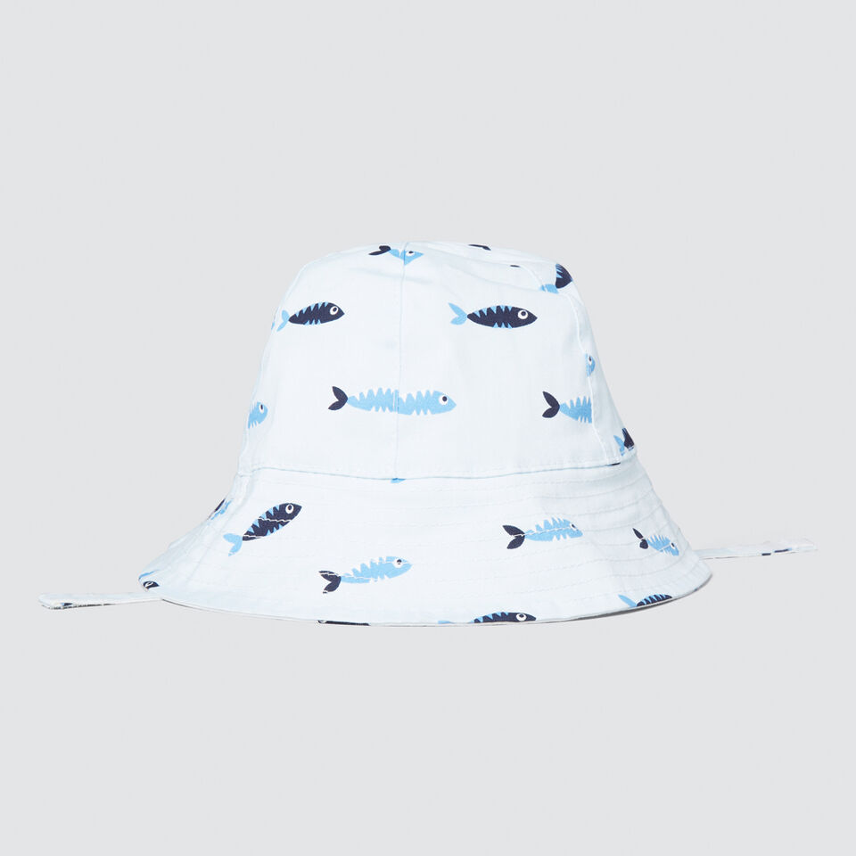Fish Print Sun Hat  