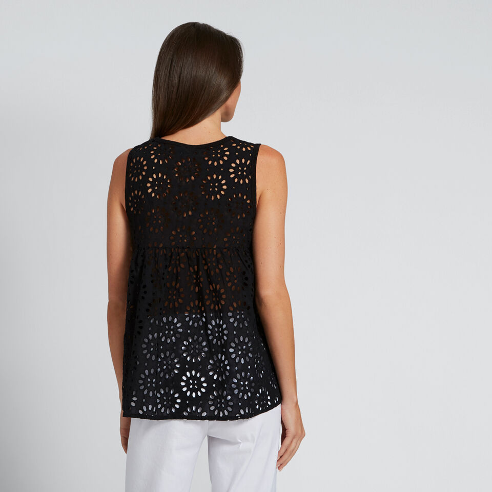 Broderie Back Tank  