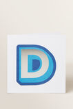 Large Blue Letter Card  D  hi-res