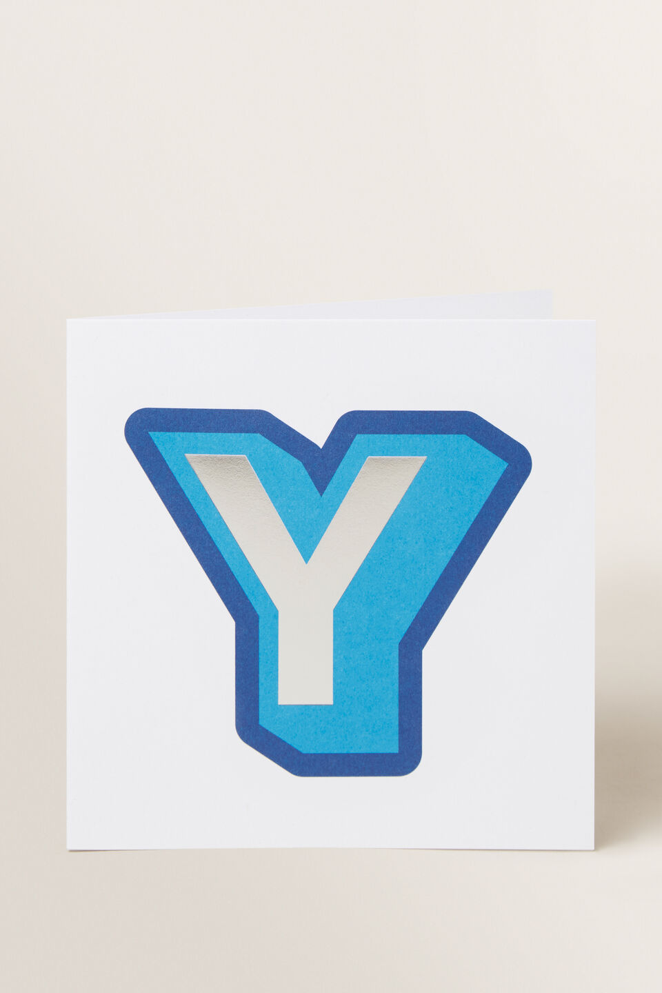 Large Blue Letter Card  Y