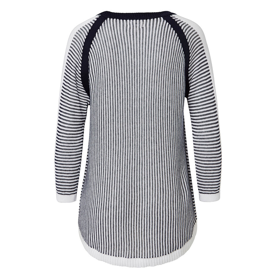 Stripe Splice Sweater  