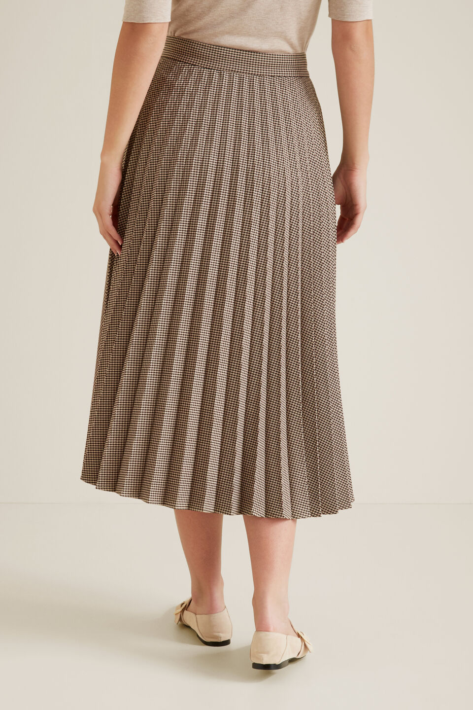 Pleated Suit Skirt  