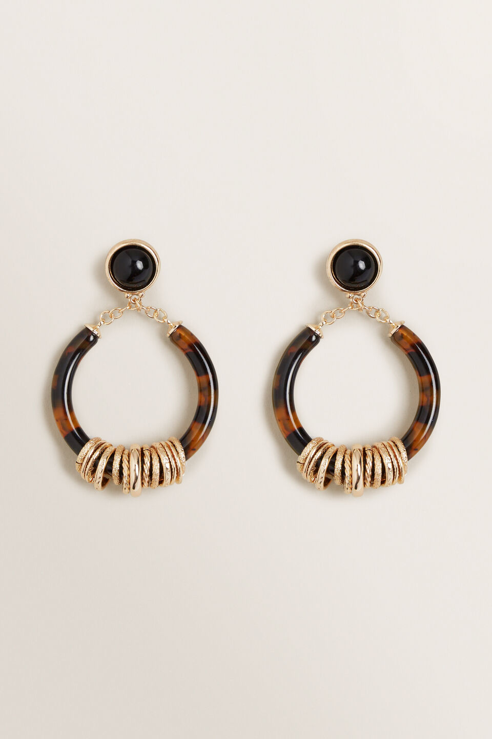 Tort/Gold Ring Hoops  