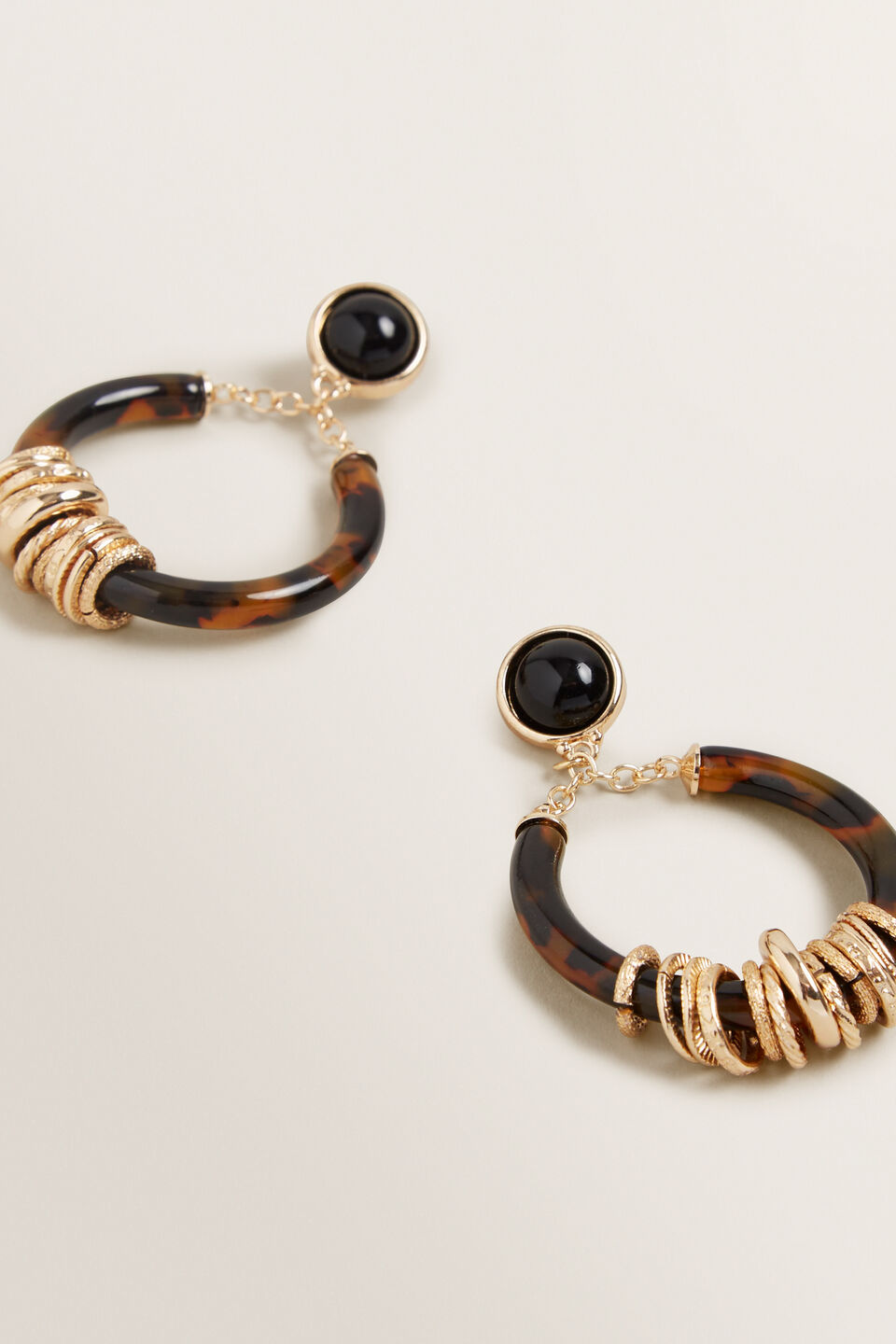 Tort/Gold Ring Hoops  
