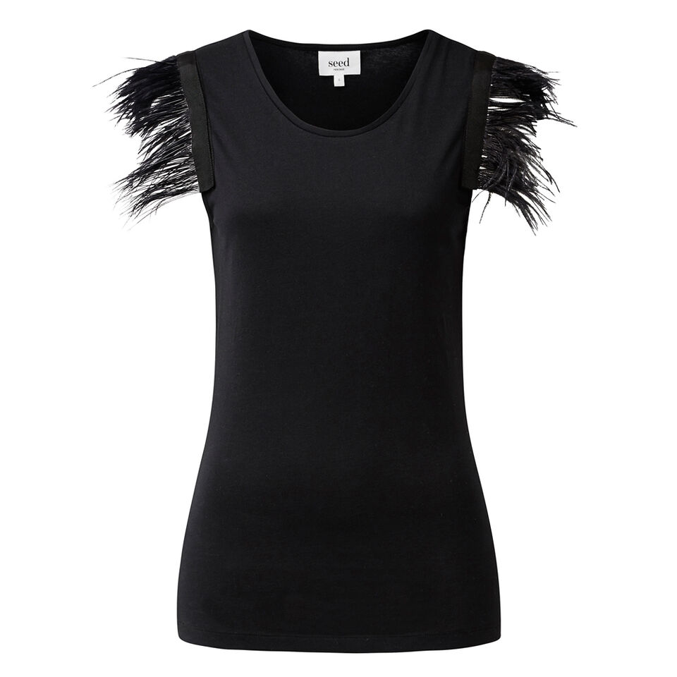 Collection Feather Sleeve Tee  