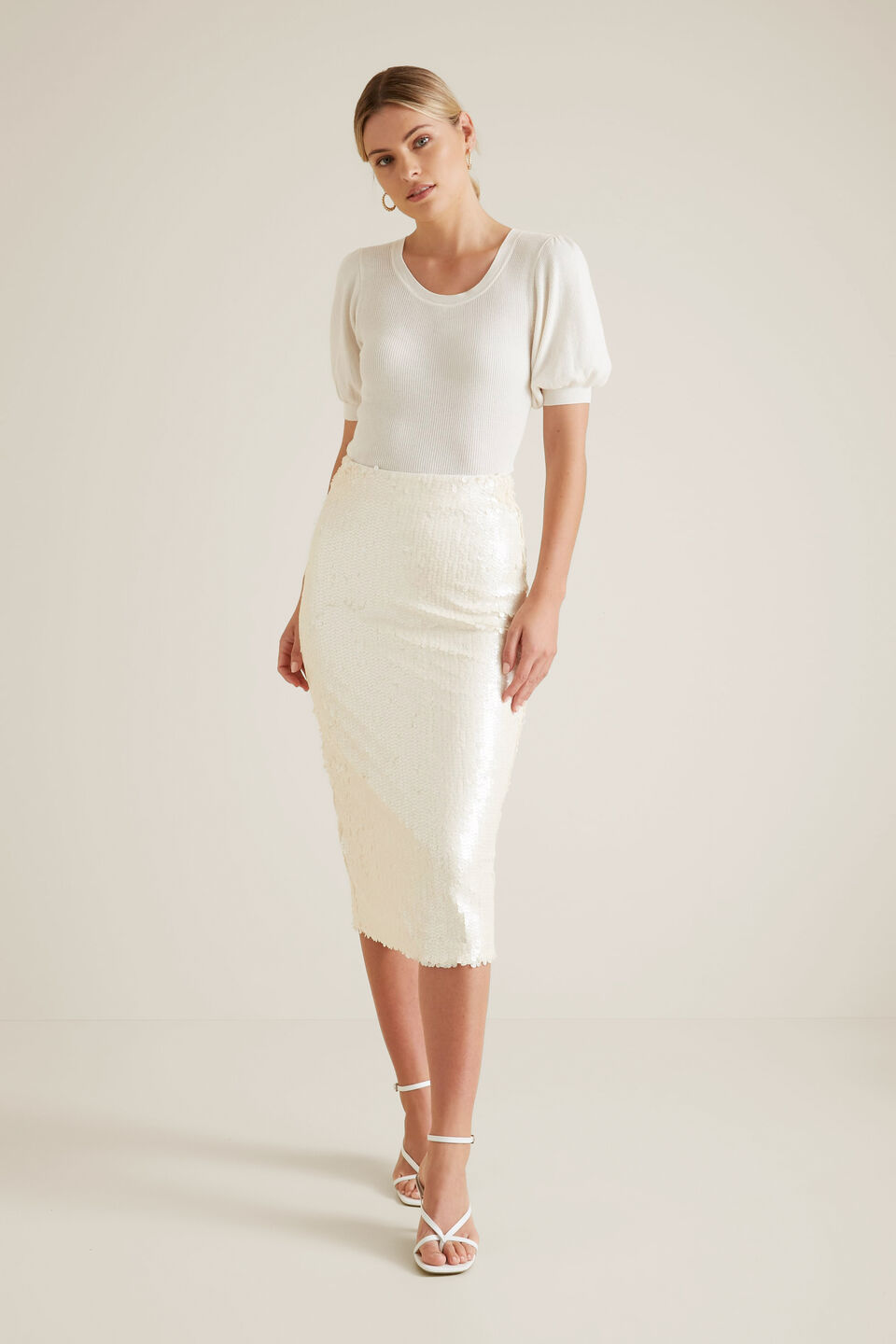 Sequin Midi Skirt  