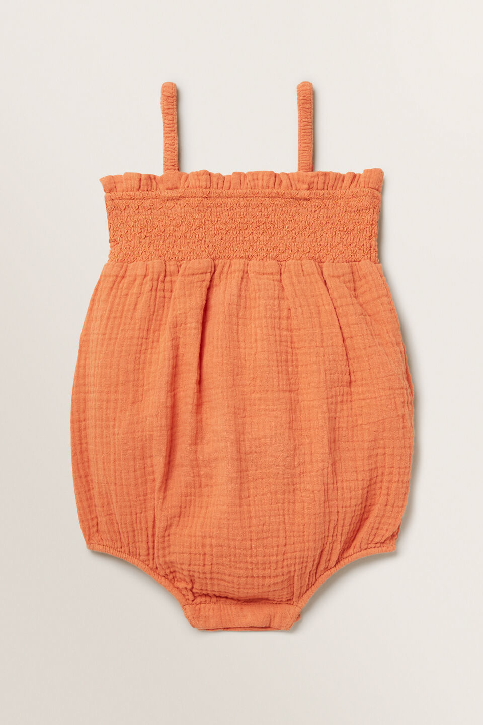 Cheesecloth Frill Romper  