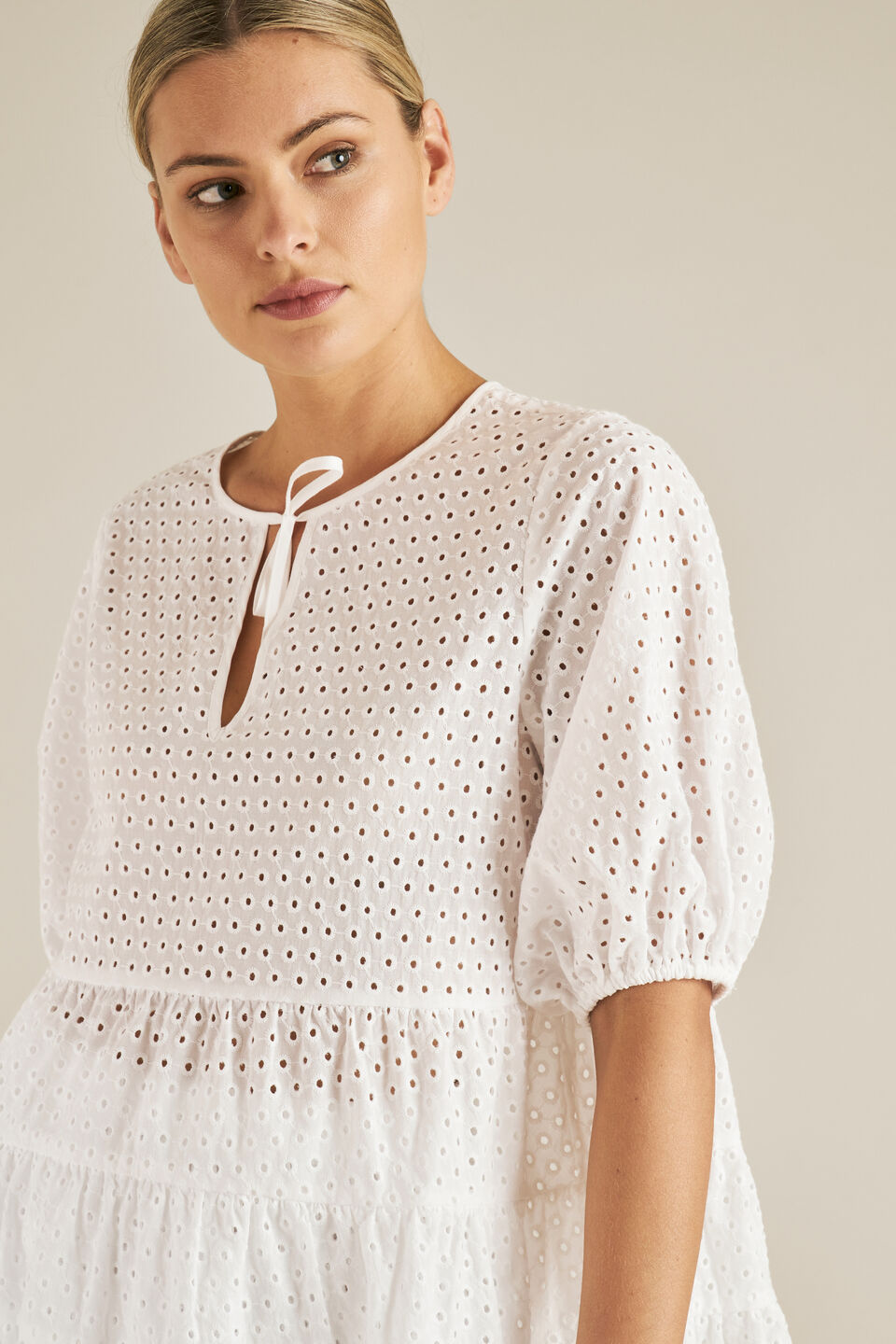 Tiered Broderie Top  