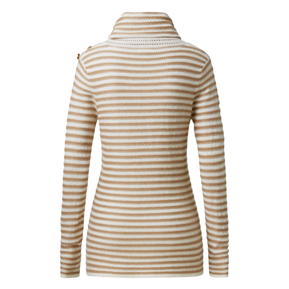 Gold Button Roll Neck  