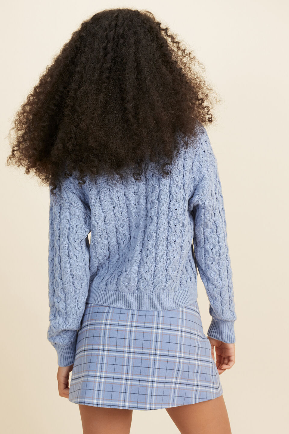 Cable Knit  Powder Blue