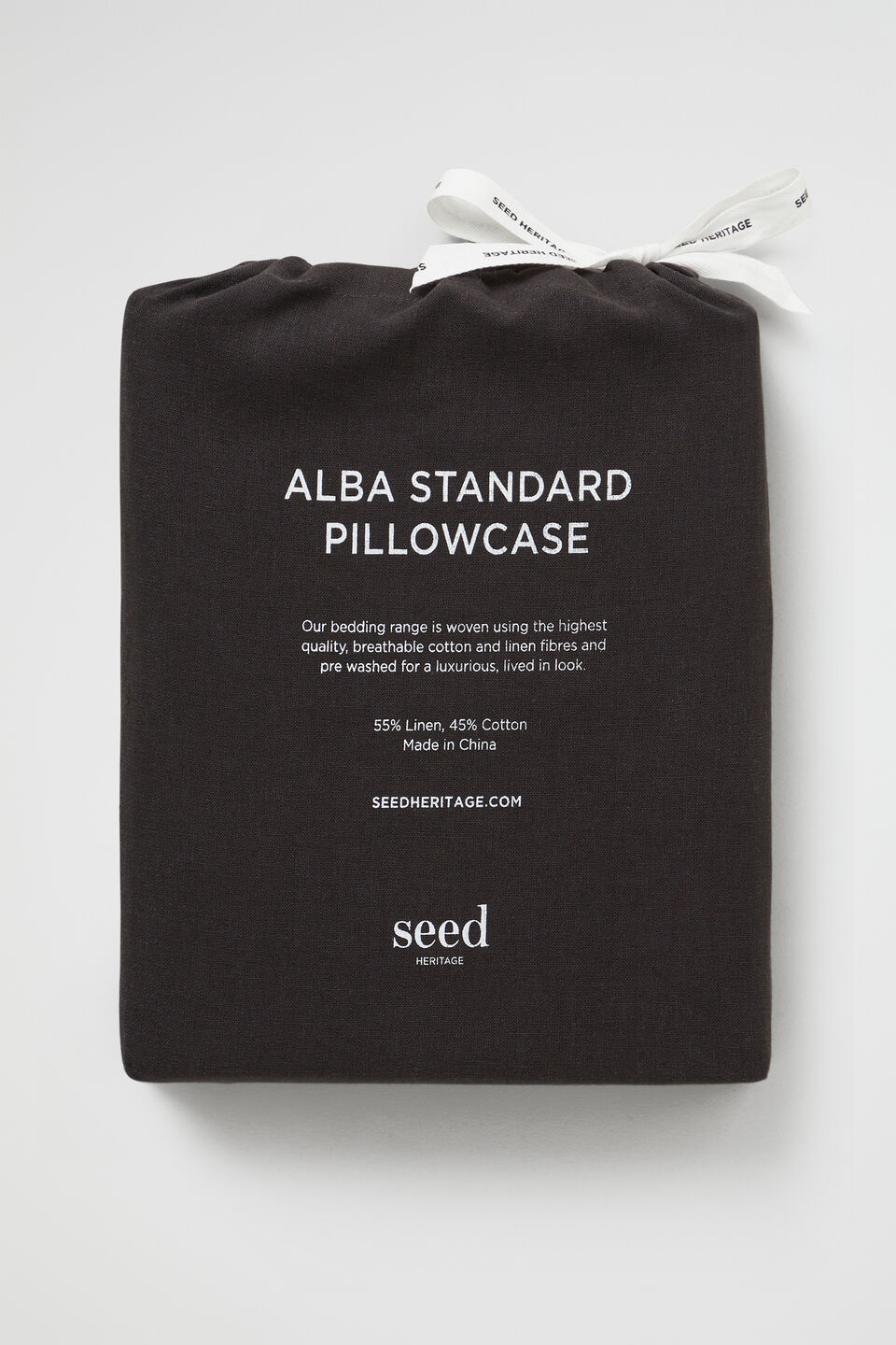 Alba Standard Pillowcase  Charcoal