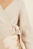 Wrap Front Sweater  Pebble Cream Marle  hi-res