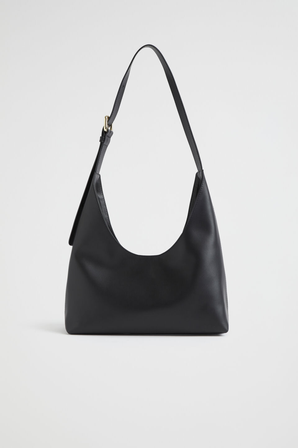 Leather Shoulder Bag  Black