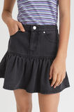 Denim Frill Skirt  Washed Black  hi-res