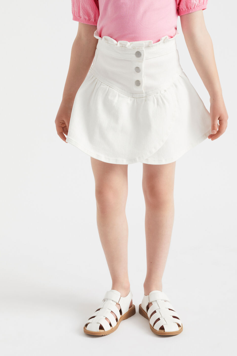 Denim Skirt  Vintage White Wash