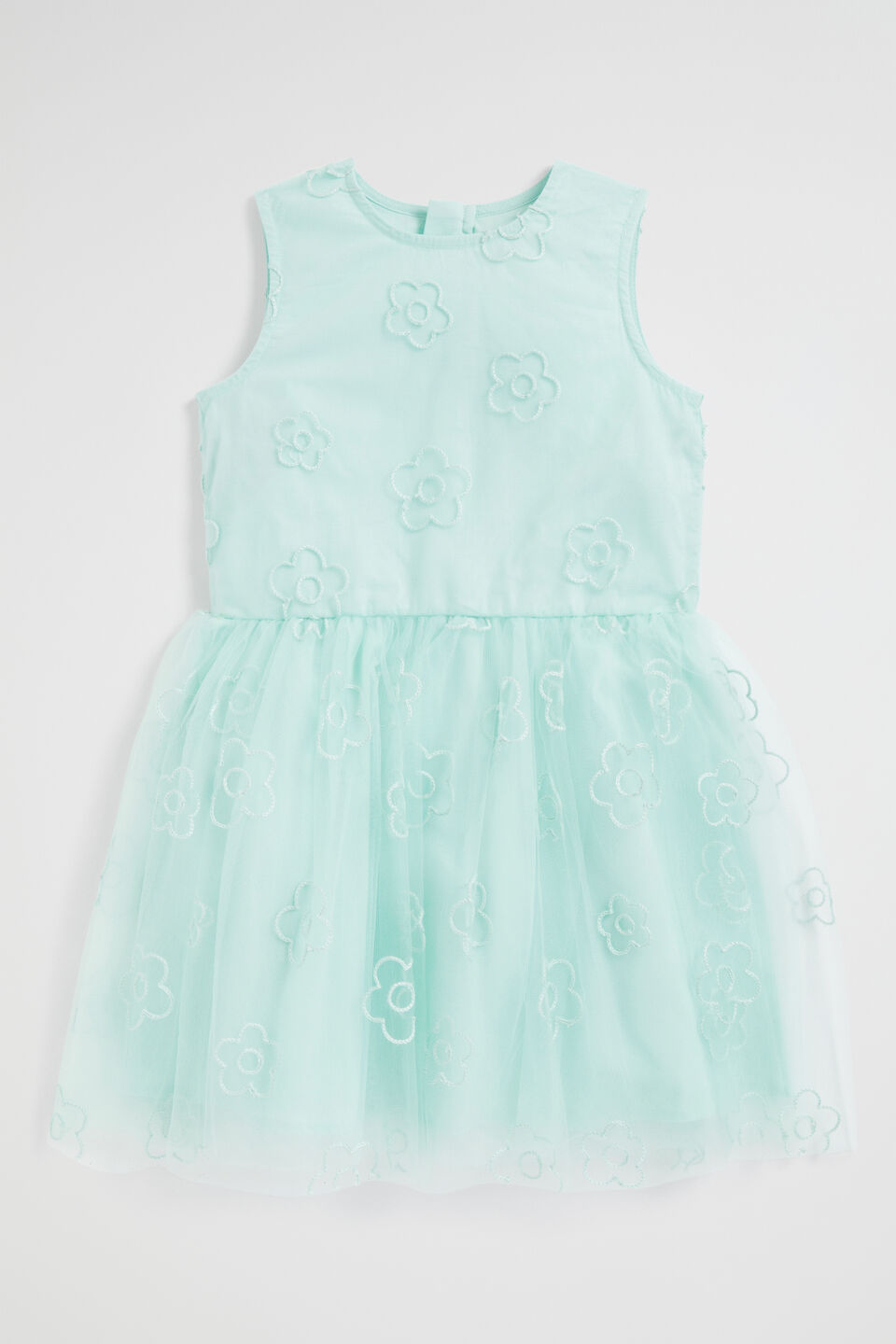 Daisy Embroidered Dress  Mint