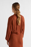 Relaxed Cable Cardigan  Burnt Brick  hi-res