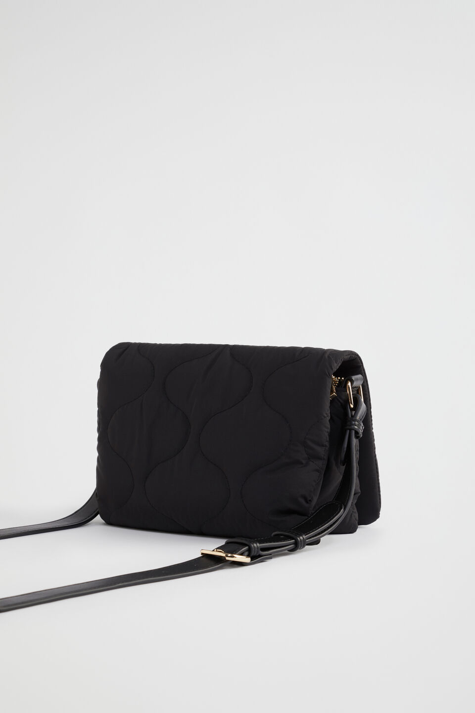 Quilted Crossbody Bag  Black