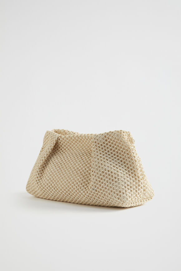 Oversized Textured Clutch  Stone  hi-res