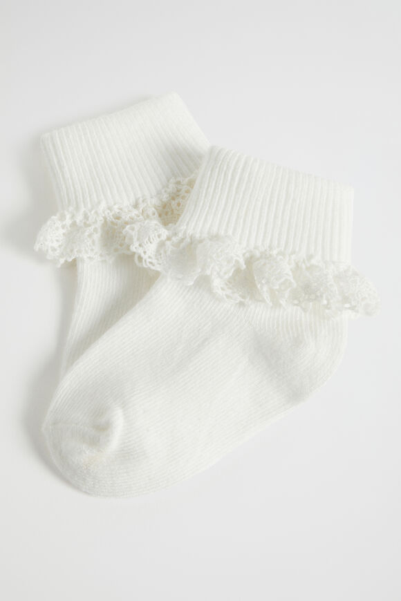 Baby Frill Sock  Vanilla  hi-res