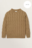 Mini Me Cable Knit Sweater  Honey Dew Marle  hi-res