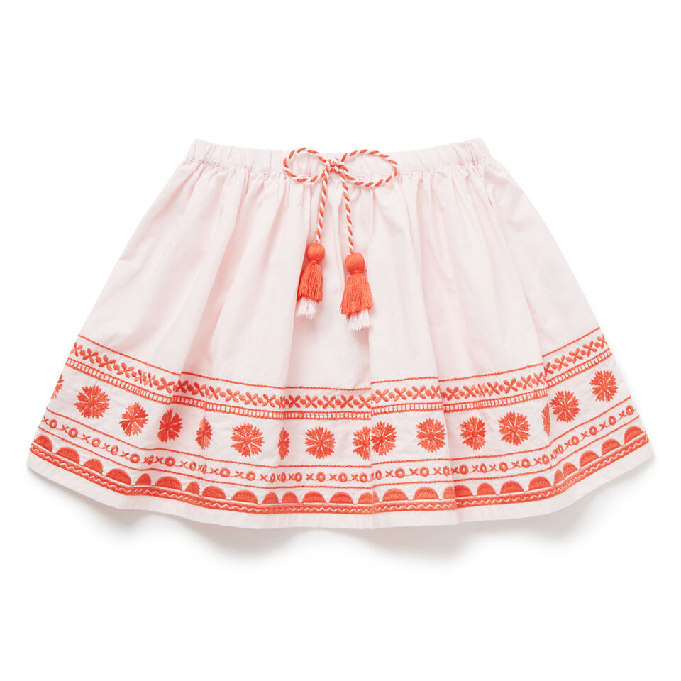 Folk Embroidered Skirt  